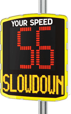 MotionIQ Radar Activated Speed Sign, pole mounted