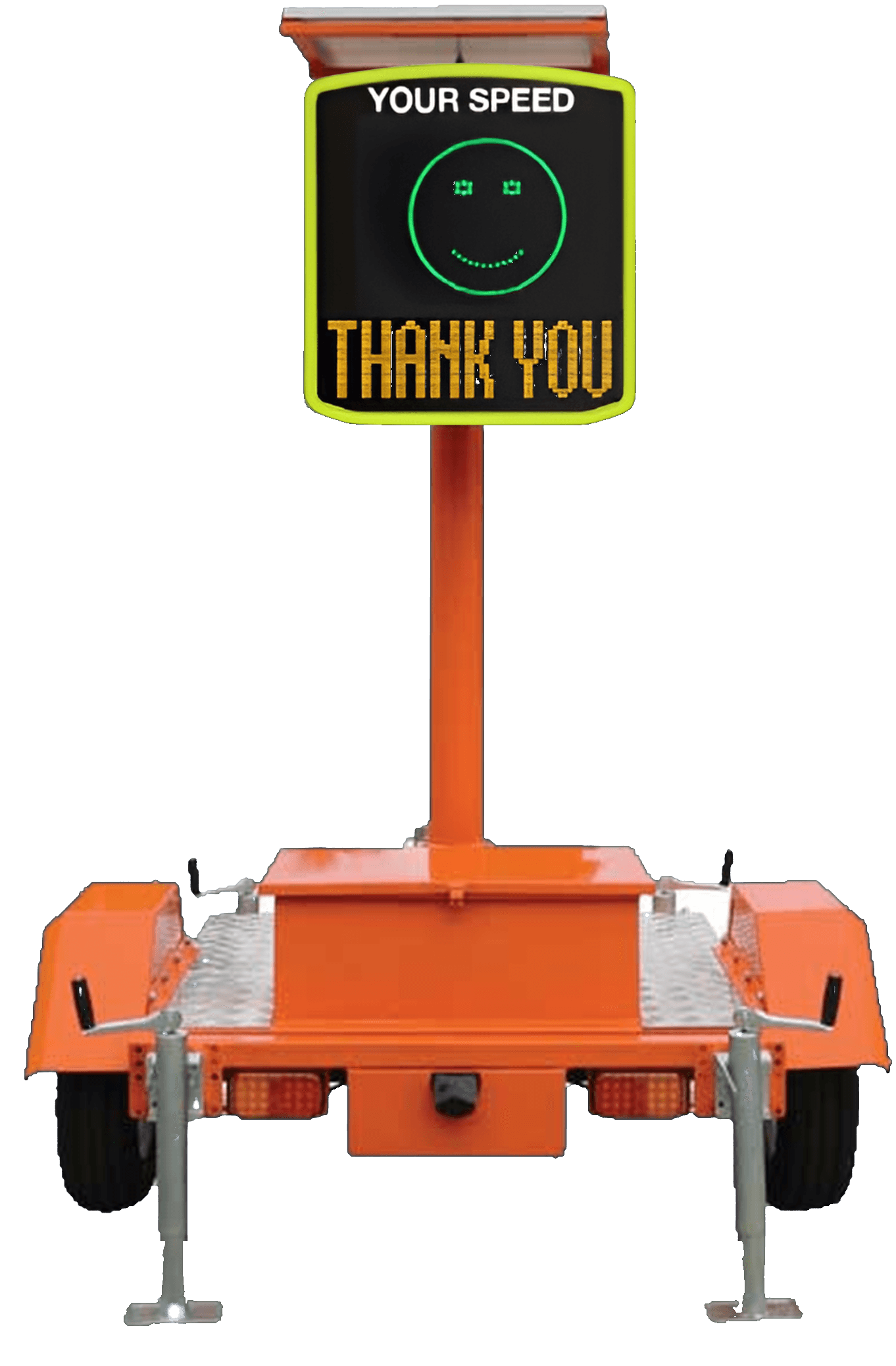 MotionIQ Radar Activated Speed Sign, trailer mounted